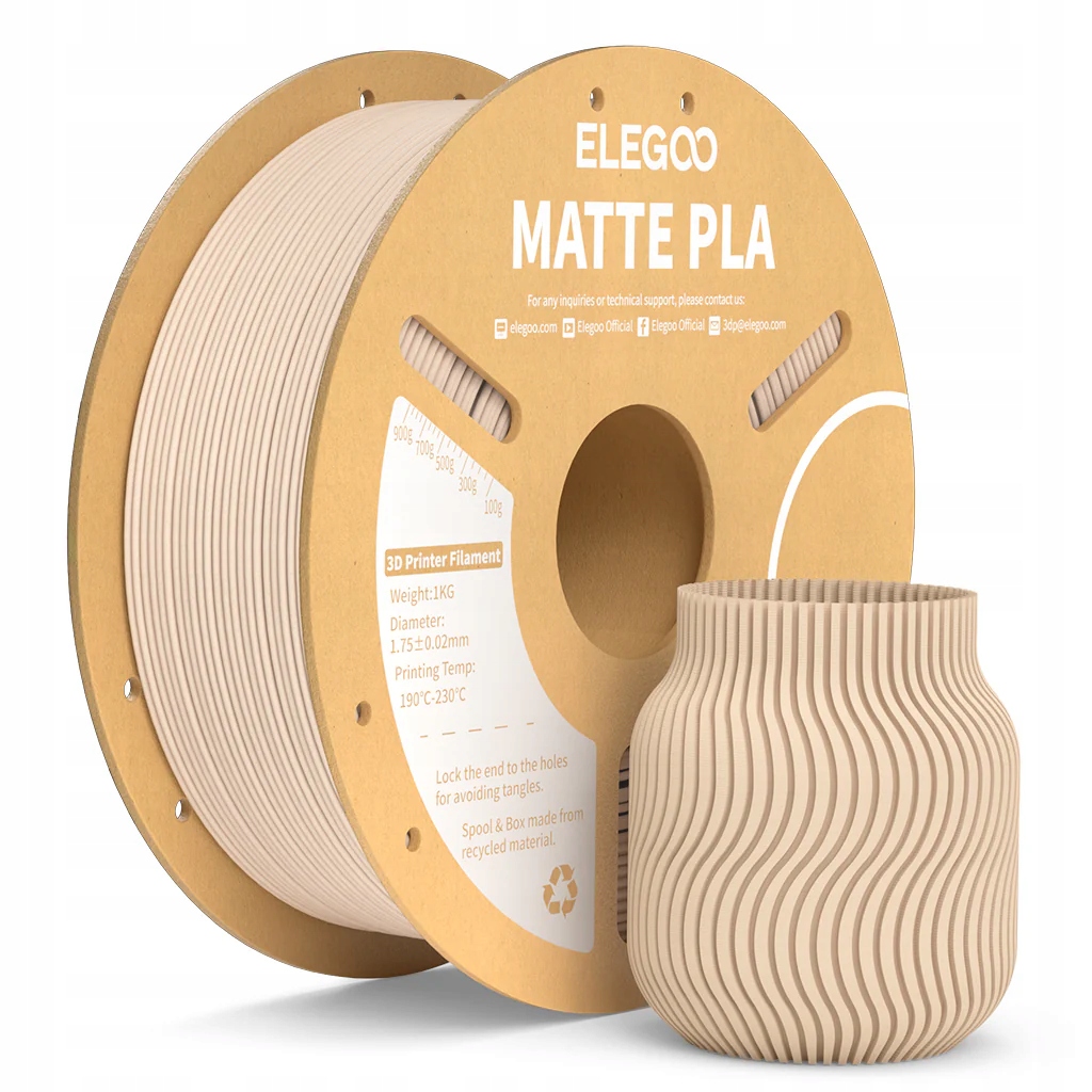 Filament Elegoo PLA Brązowy Matowy (BROWN MATTE)
