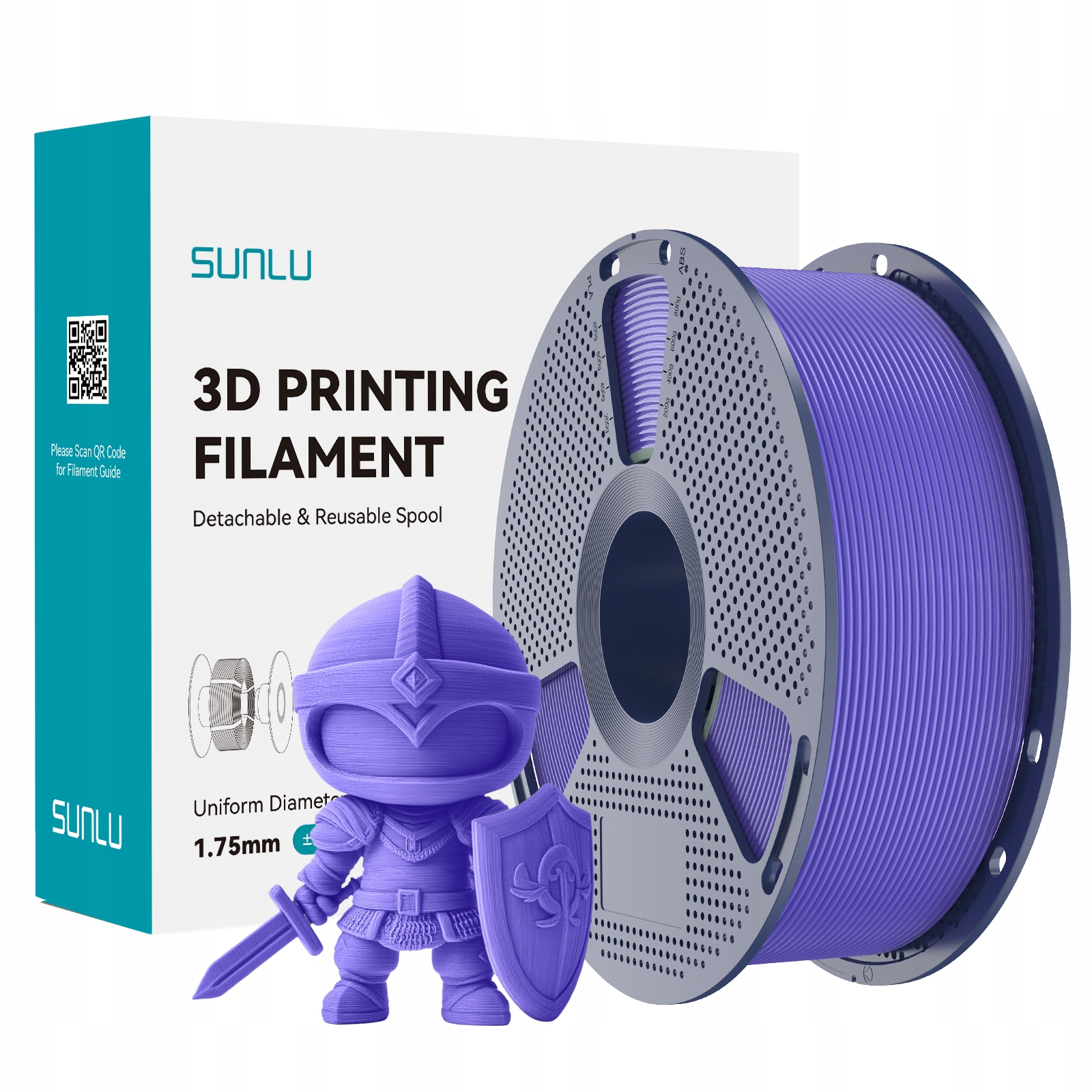 Filament SUNLU PLA Fioletowy (PURPLE)