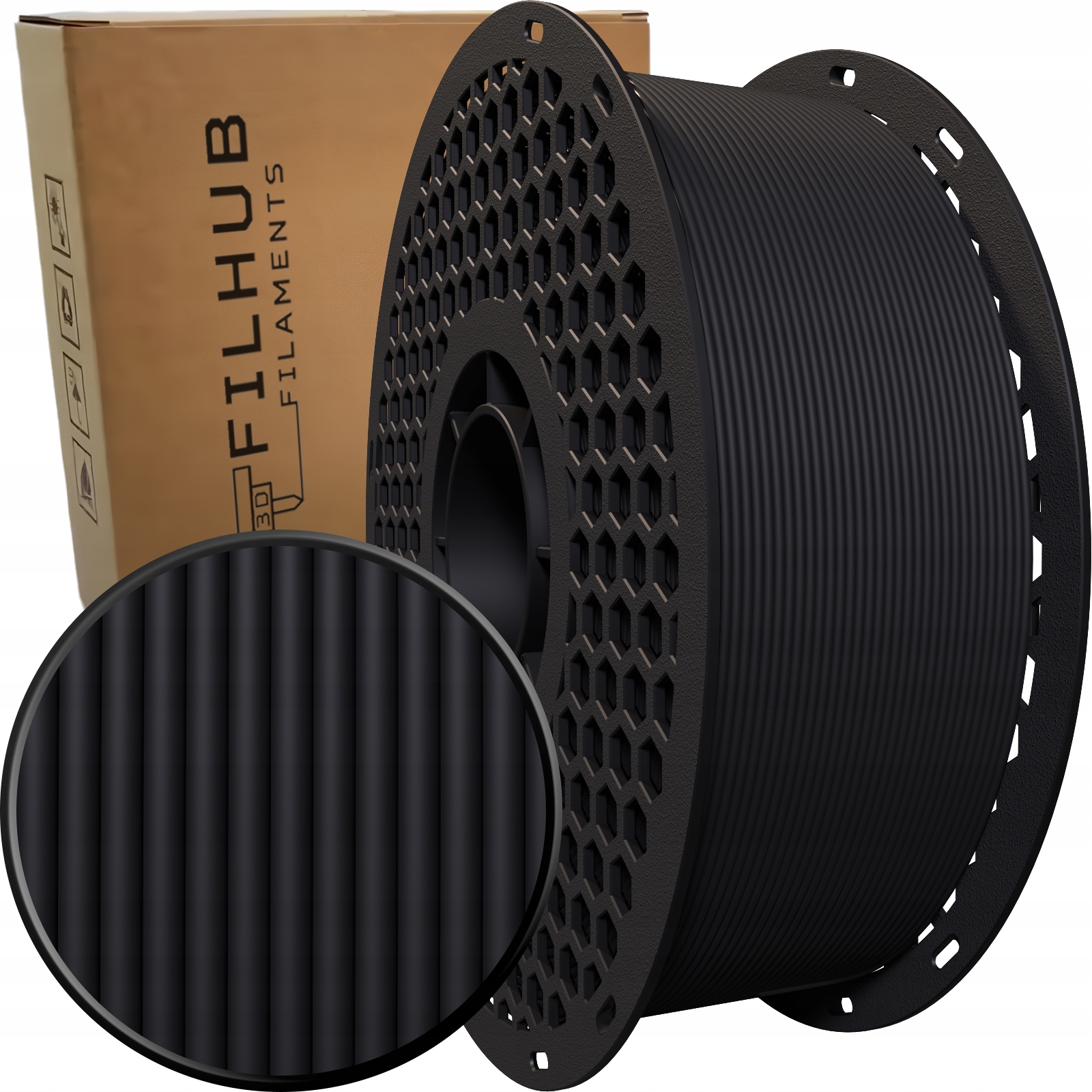 Filament FilHub PETG High-Speed Czarny Matowy (BLACK MATTE)