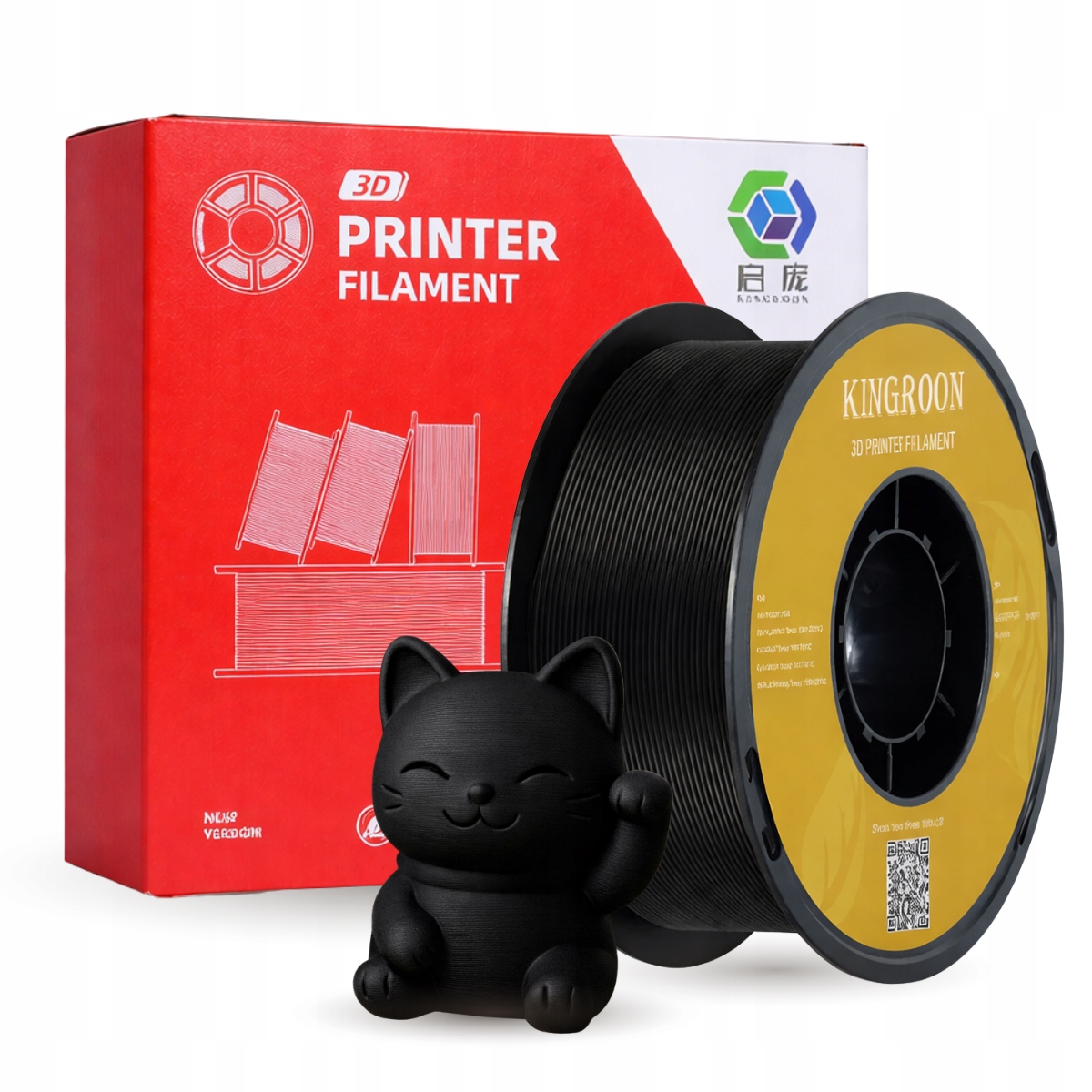 Filament Kingroon PLA Czarny (BLACK)