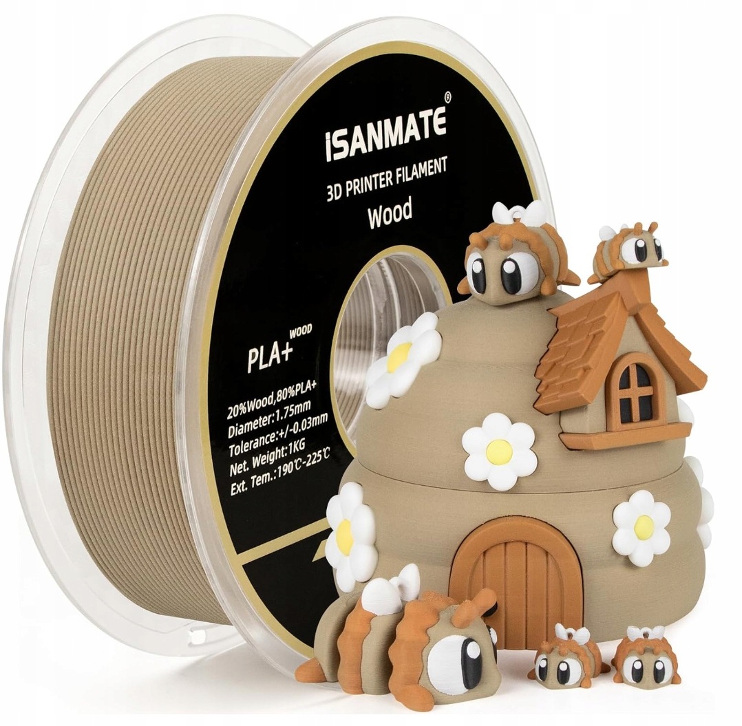 Filament null PLA Plus Brązowy Drewniany (BROWN WOOD)