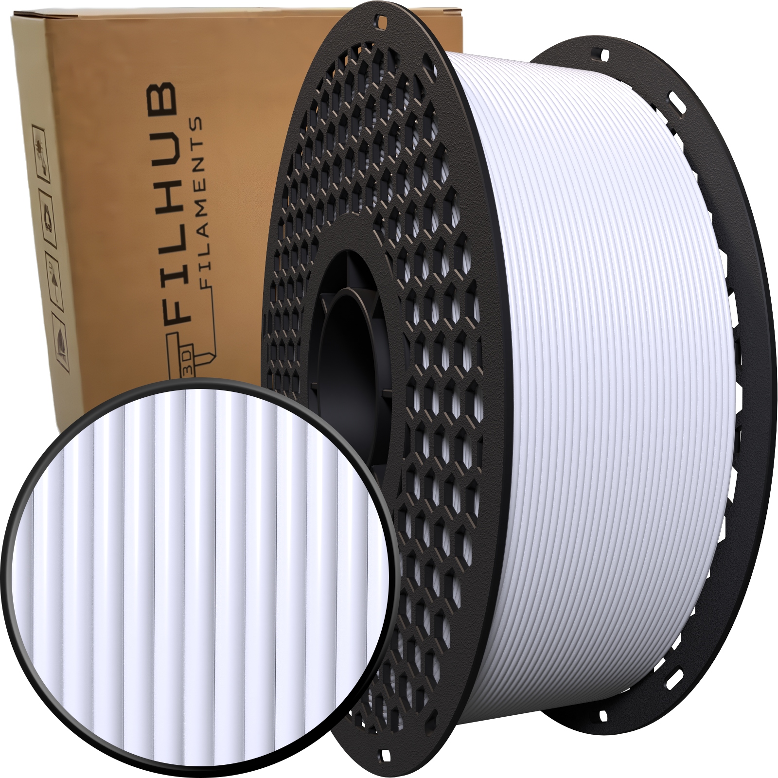 Filament FilHub PETG High-Speed Biały (WHITE)
