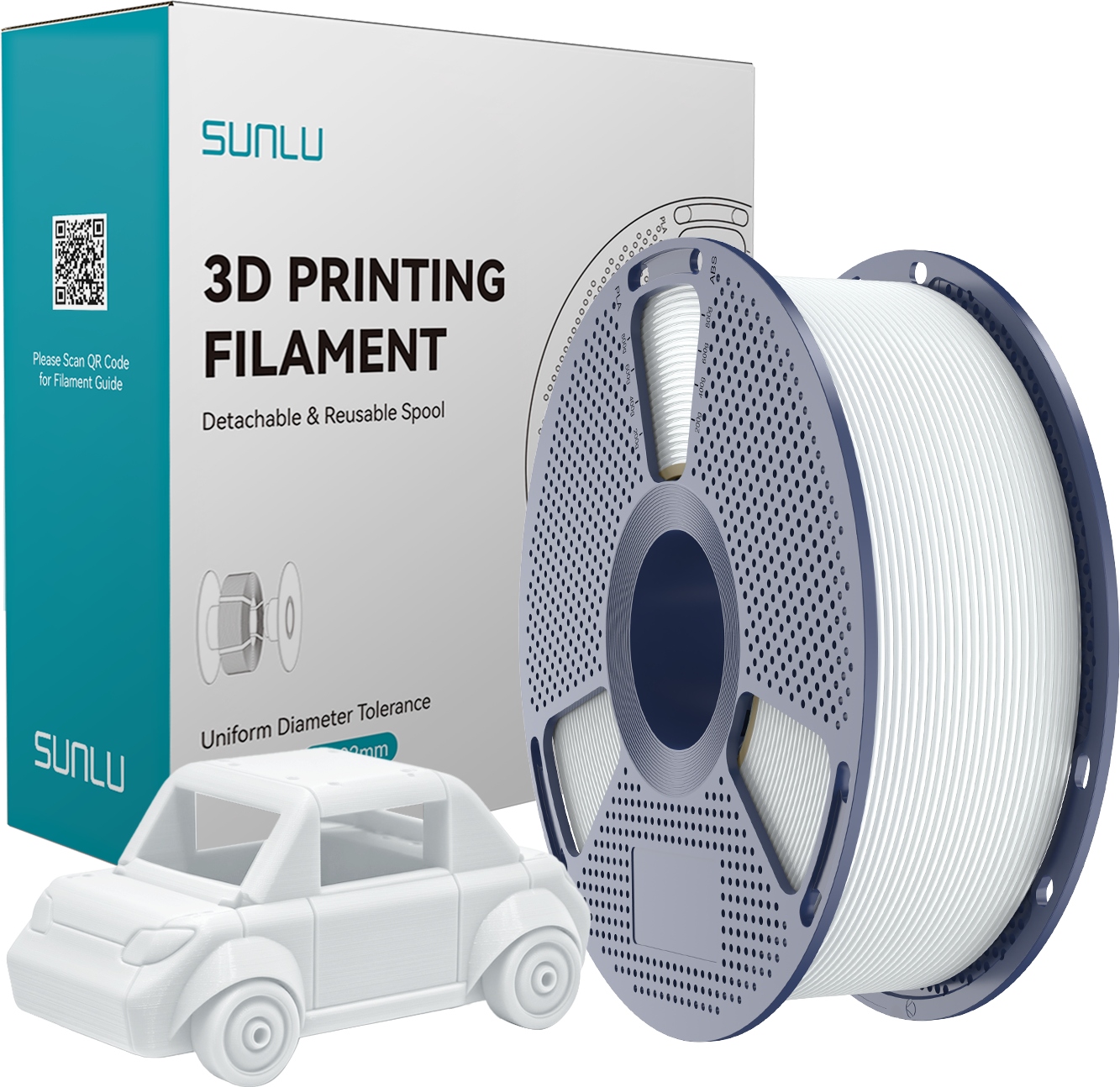 Filament SUNLU PETG Biały (WHITE)