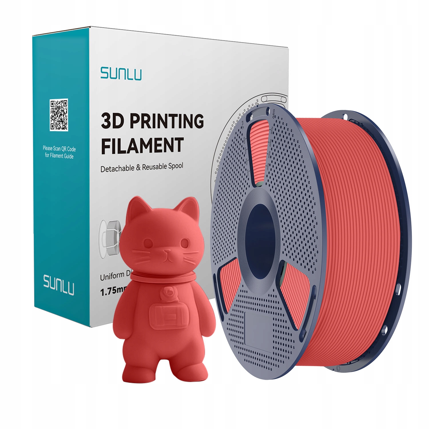 Filament SUNLU PLA Biały Matowy (WHITE MATTE)