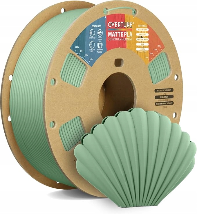 Filament OVERTURE PLA Szary Matowy (GRAY MATTE)