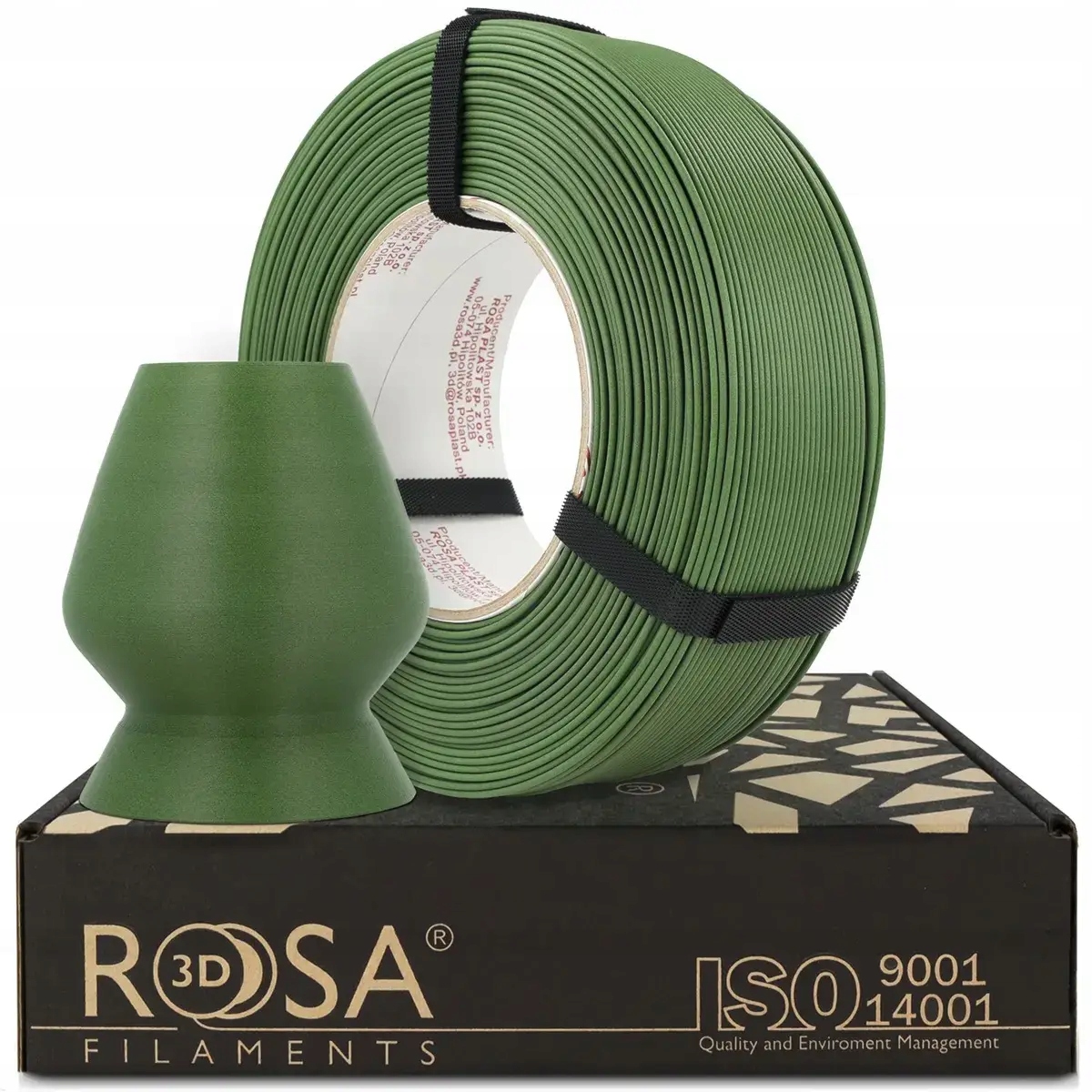 Filament ROSA 3D PLA-CF Zielony Matowy (GREEN MATTE)