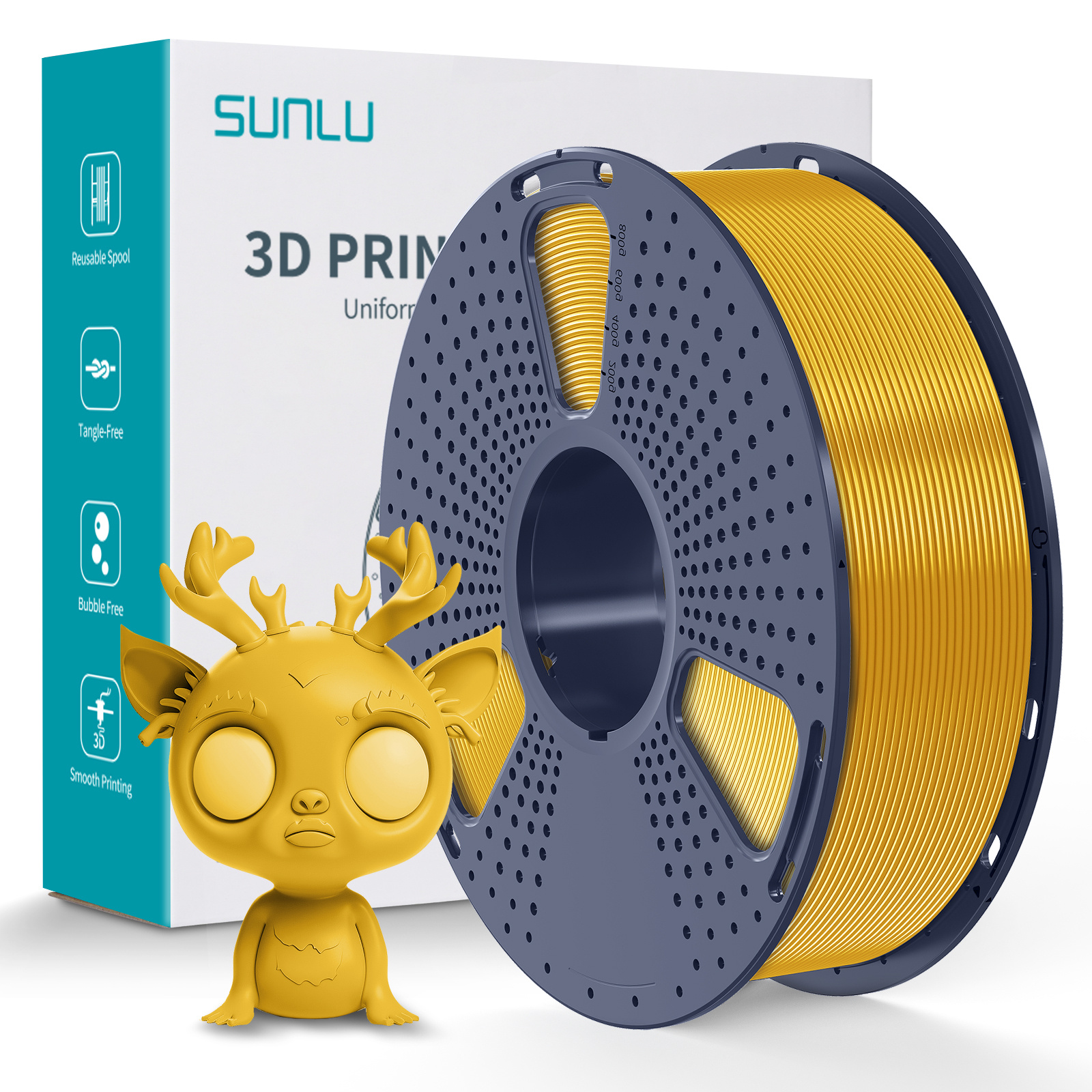 Filament SUNLU PLA Plus Złoty (GOLD)