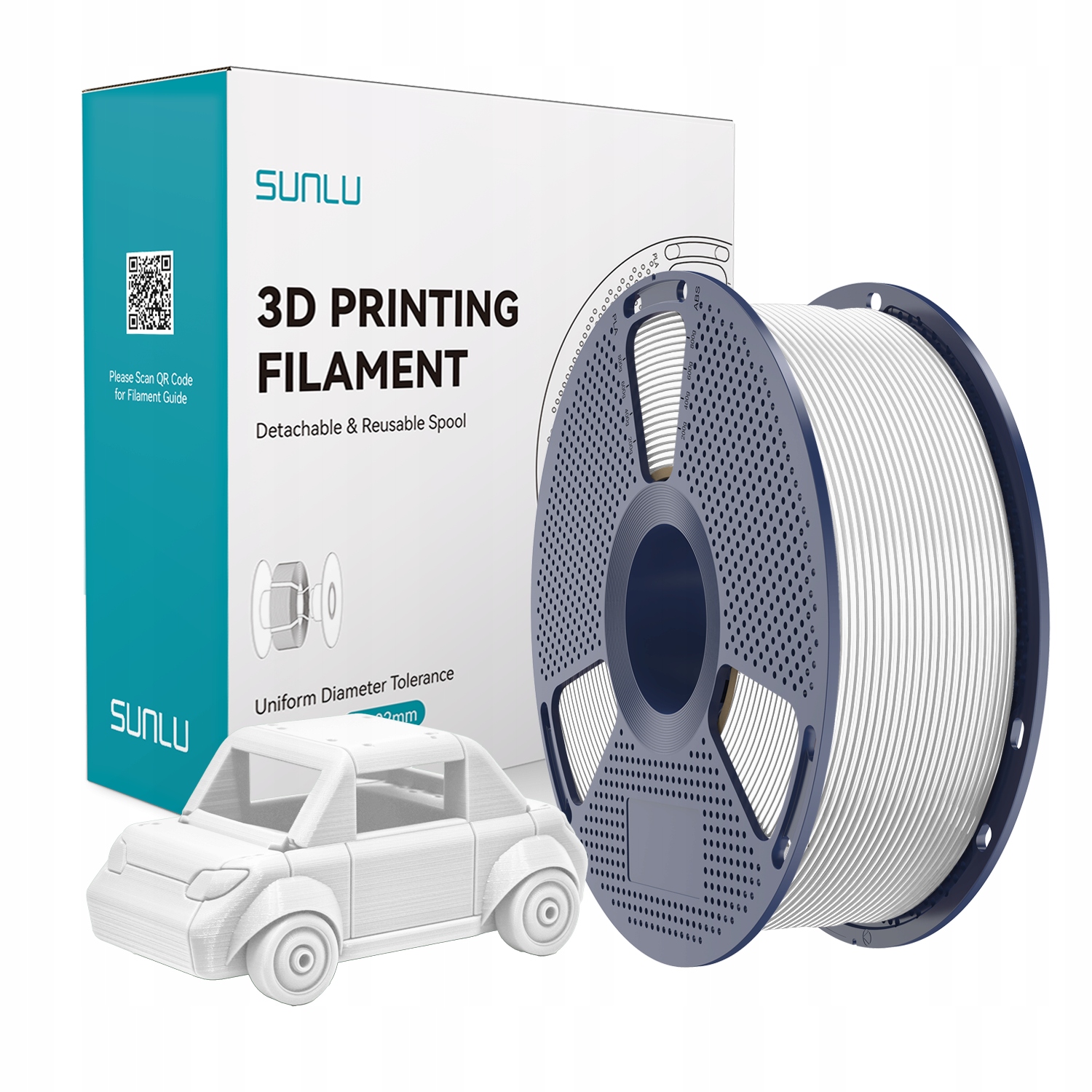 Filament SUNLU PETG Biały (WHITE)