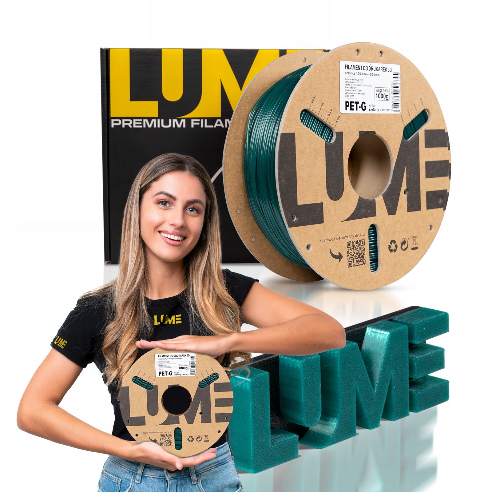 Filament null PETG Zielony (GREEN)