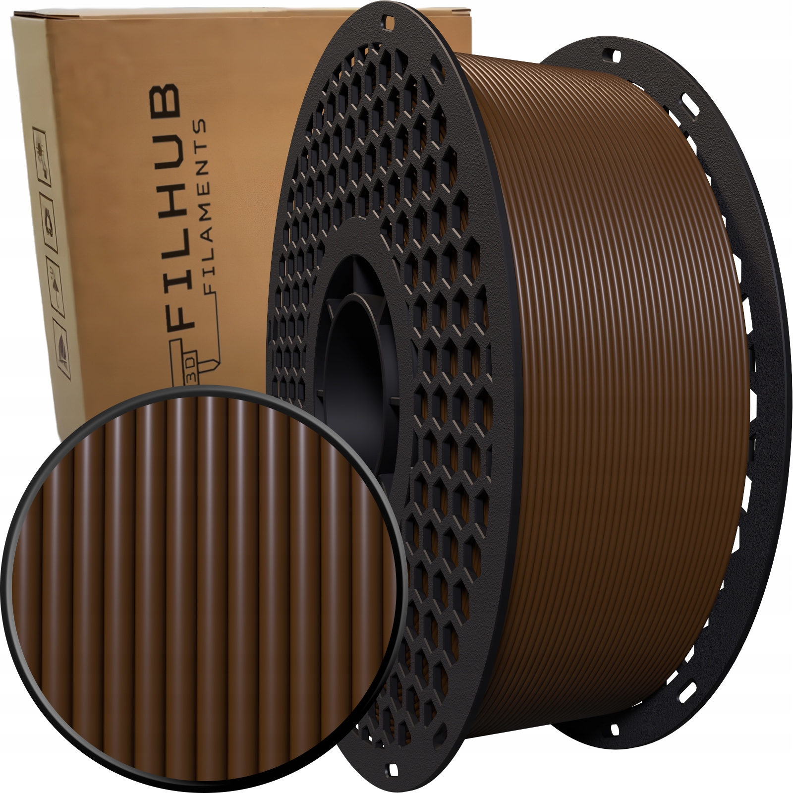 Filament FilHub PLA Brązowy (BROWN)