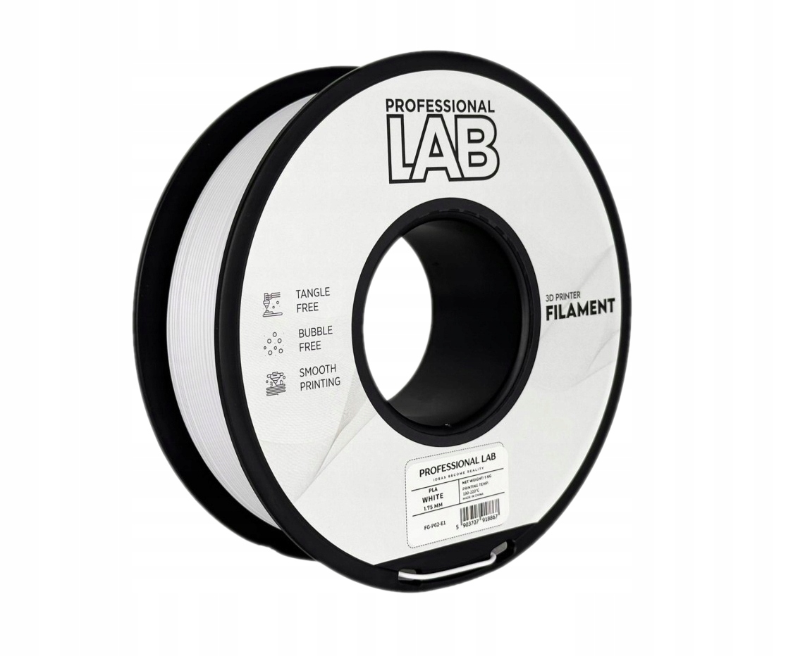 Filament null PLA Plus Biały (WHITE)