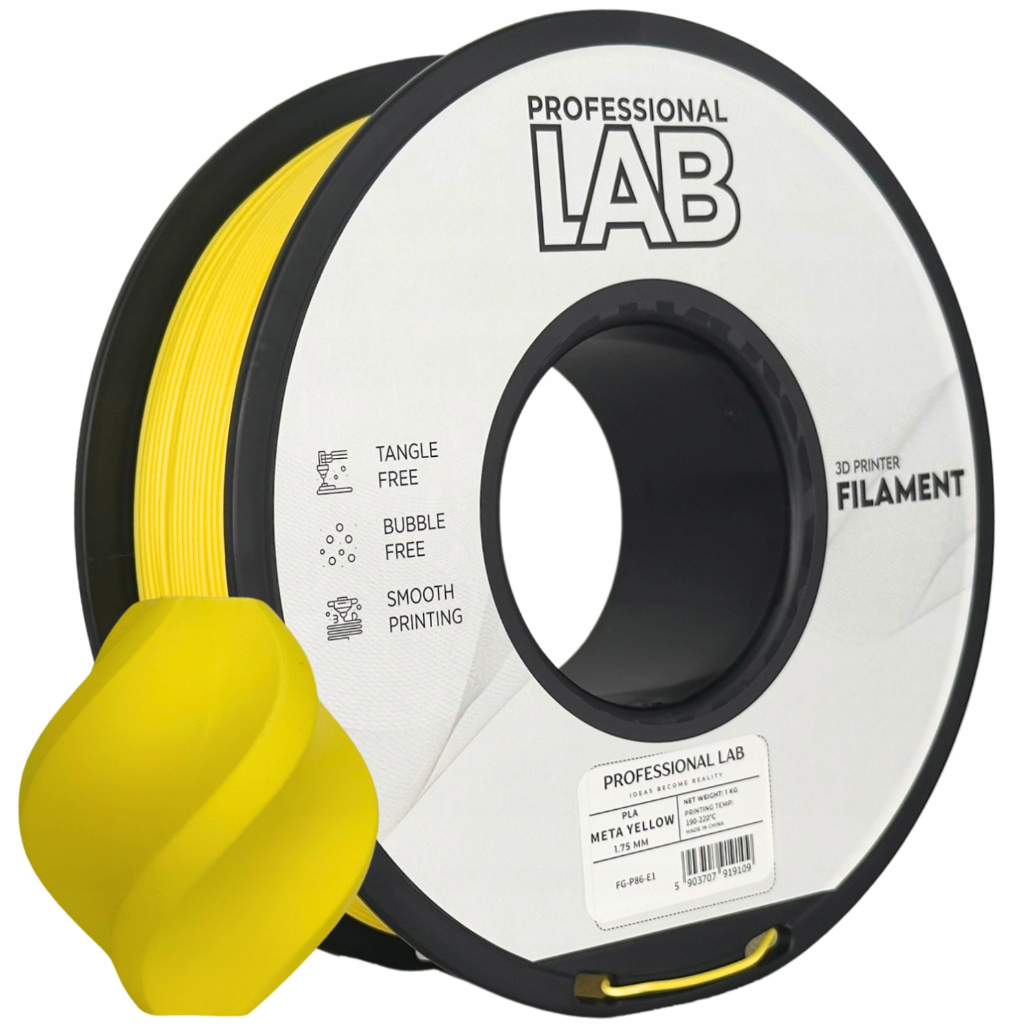 Filament null PLA Żółty (YELLOW)