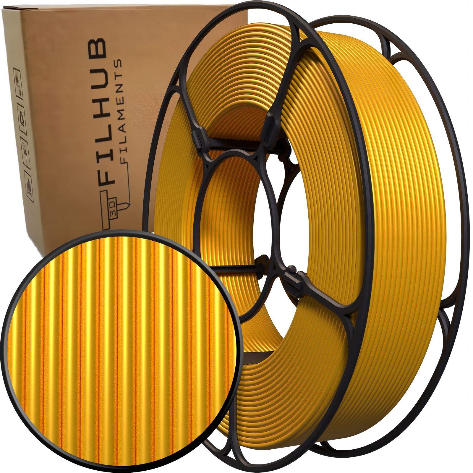 Filament FilHub PLA Złoty Jedwabny (GOLD SILK)