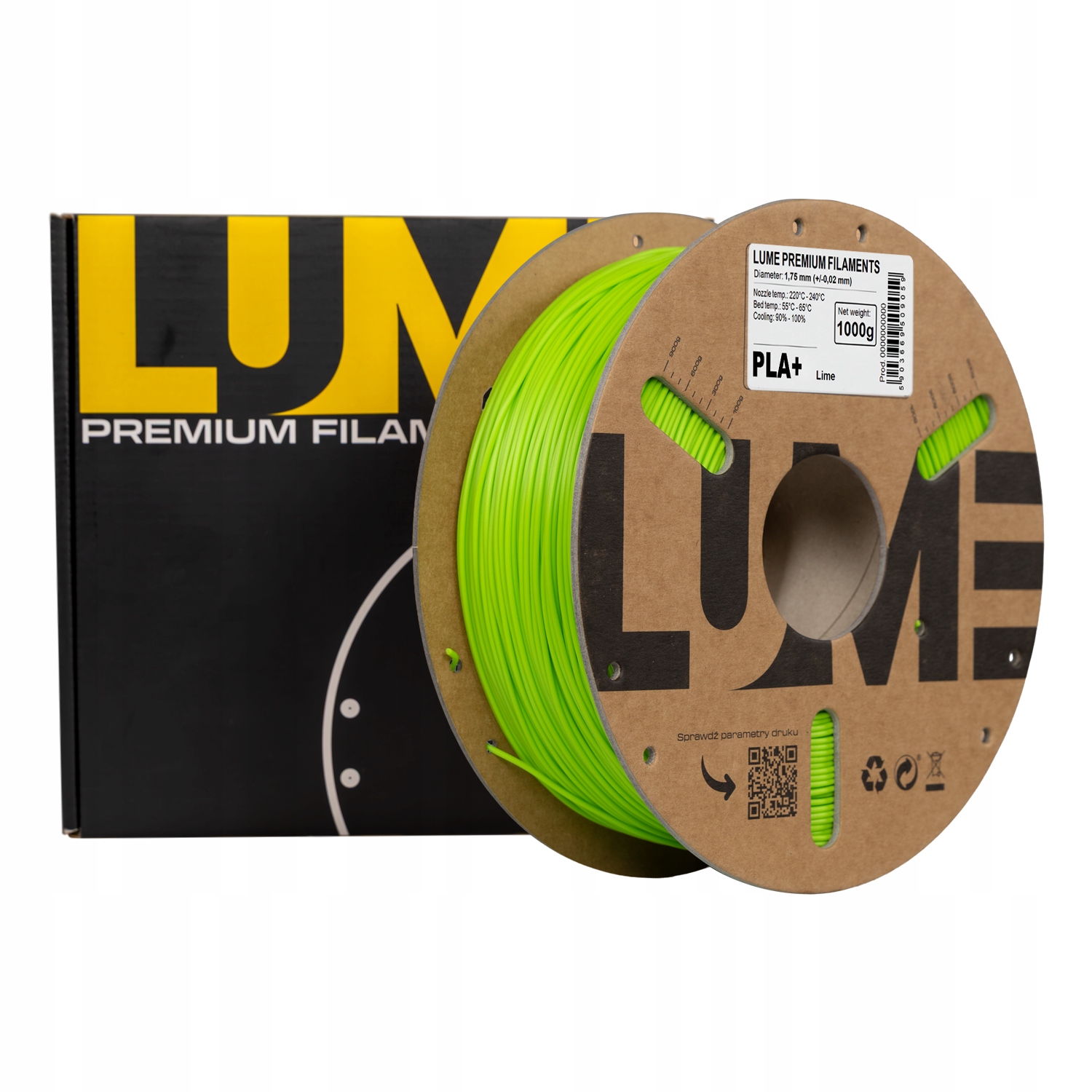 Filament LUME PLA Plus Zielony (GREEN)