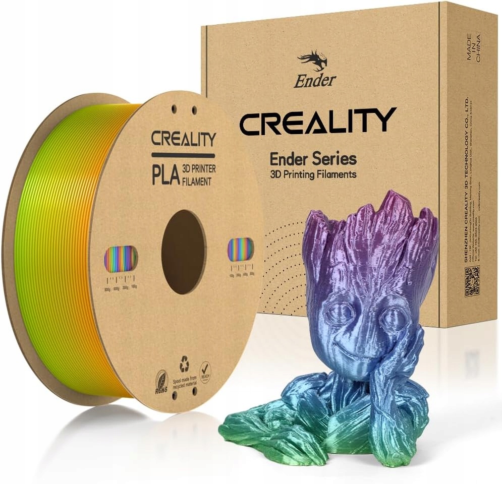 Filament Creality PLA High-Speed  Tęczowy Jedwabny (RAINBOW SILK)