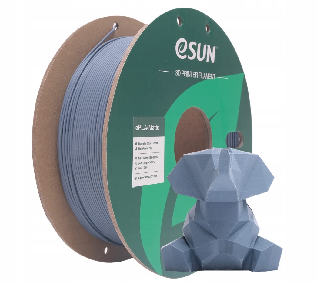 Filament eSUN PLA Szary Matowy (GRAY MATTE)