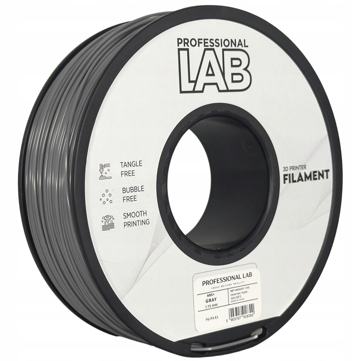 Filament Professional Lab ABS Plus Szary (GRAY)