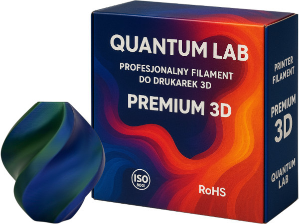 Filament Quantum PLA Plus  Tęczowy Jedwabny (RAINBOW SILK)