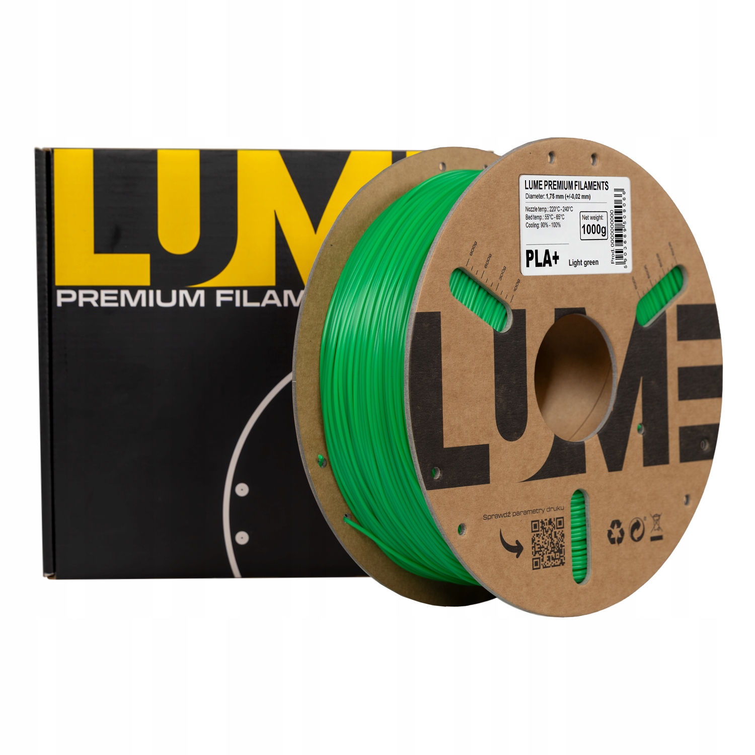 Filament LUME PLA Plus Zielony (GREEN)