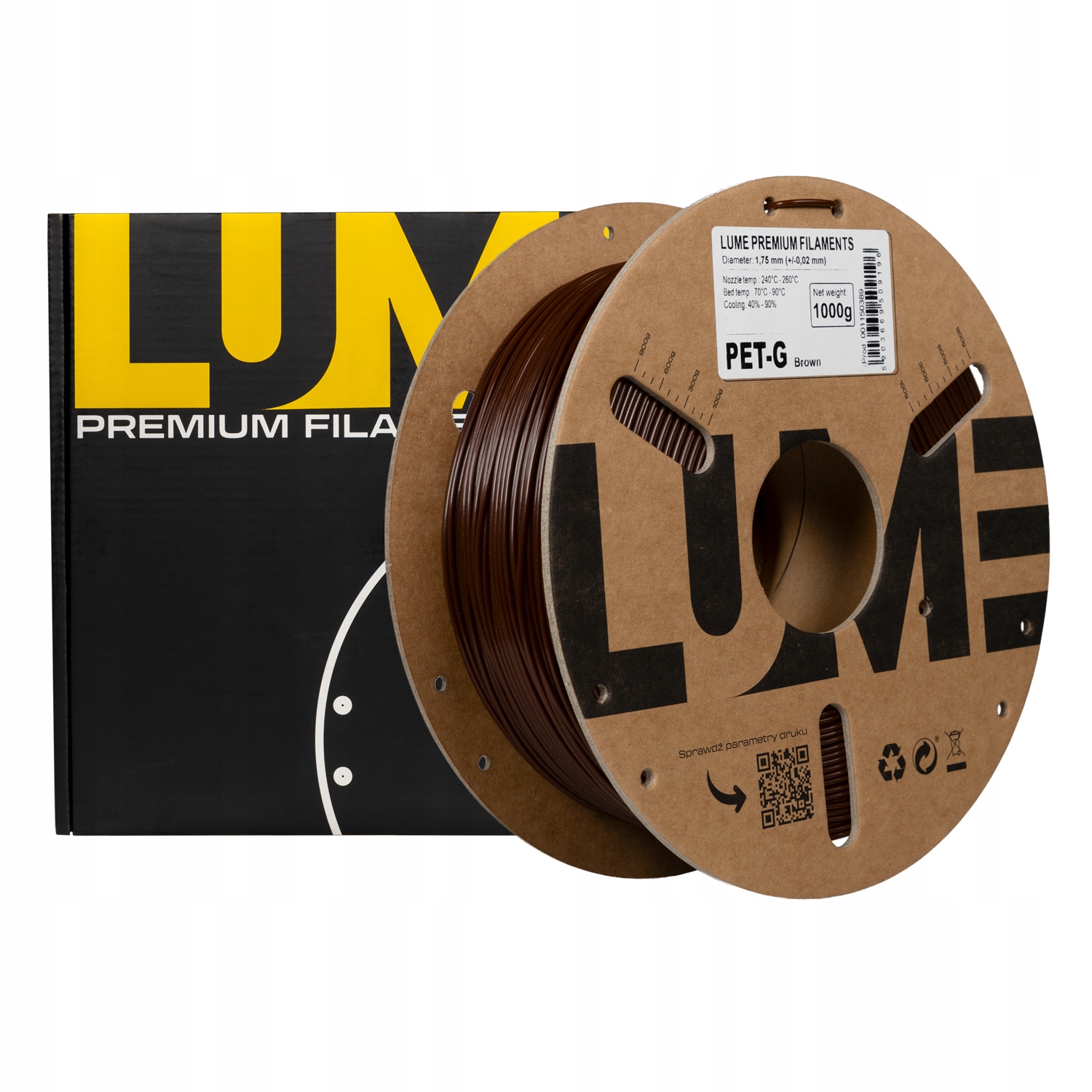 Filament LUME PETG Brązowy (BROWN)