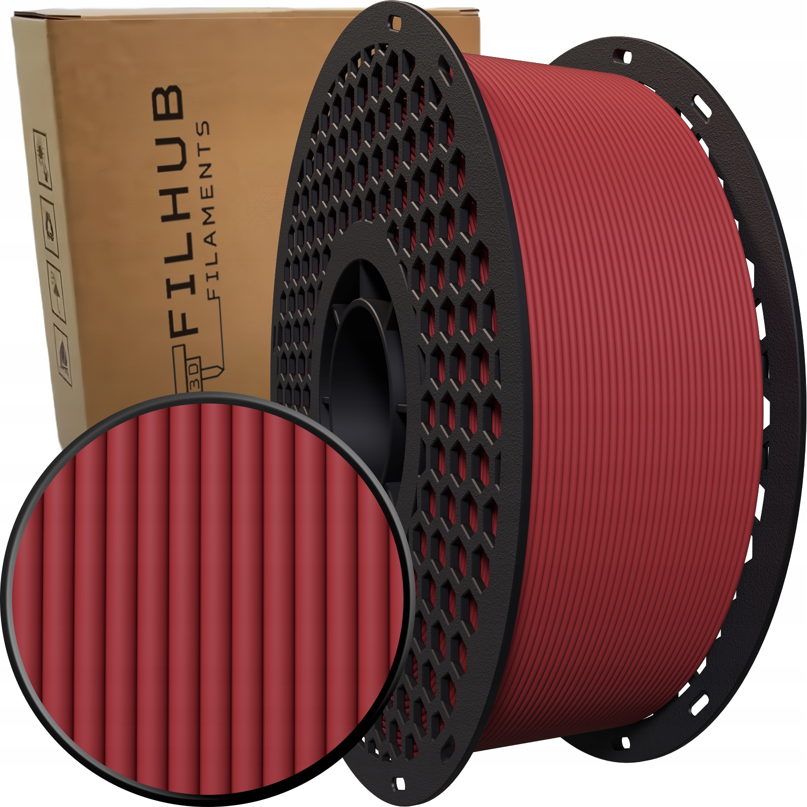 Filament FilHub PLA Czerwony Matowy (RED MATTE)