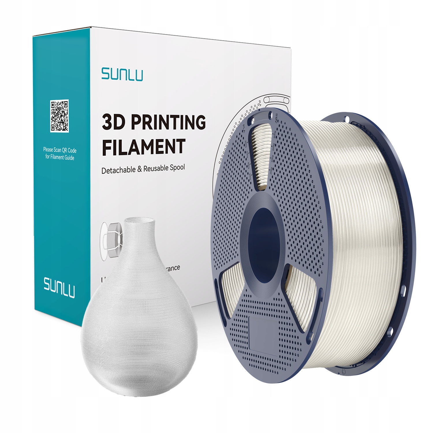Filament SUNLU PETG Naturalny Przezroczysty (NATURAL TRANSPARENT)