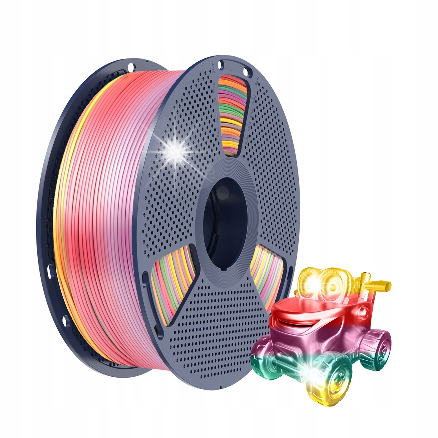 Filament SUNLU PLA Plus  Tęczowy Jedwabny (RAINBOW SILK)