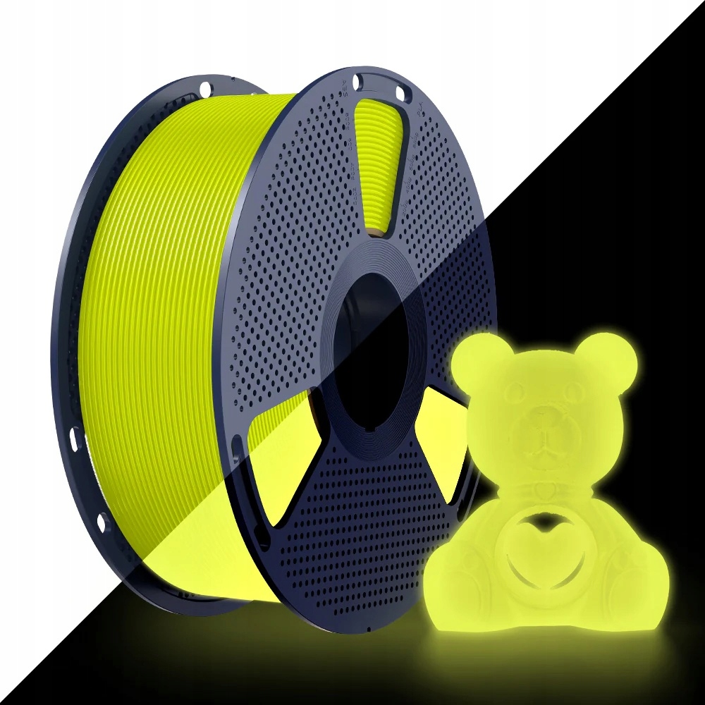 Filament SUNLU PETG Żółty Świecący w ciemności (YELLOW GLOW)