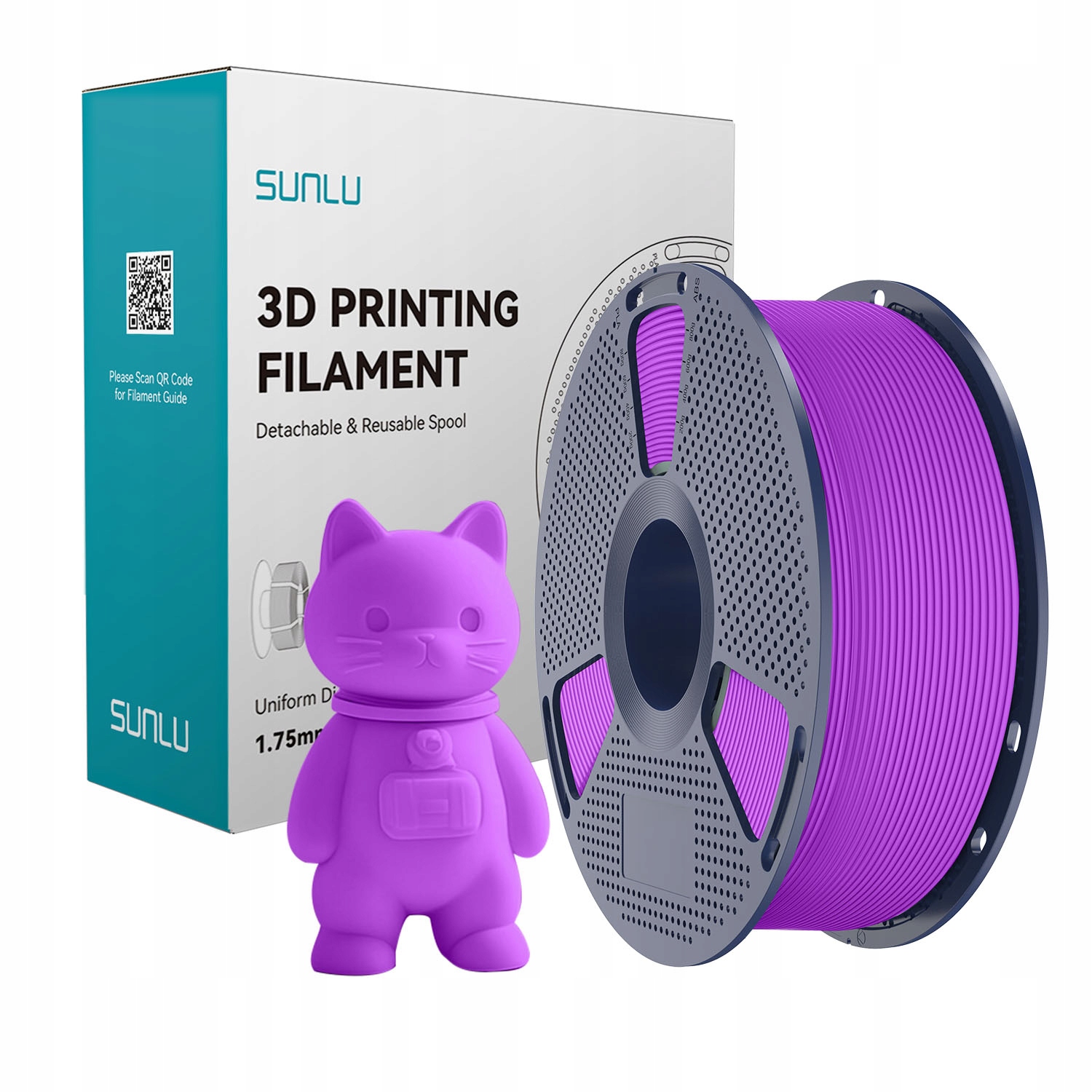 Filament SUNLU PLA Fioletowy Matowy (PURPLE MATTE)