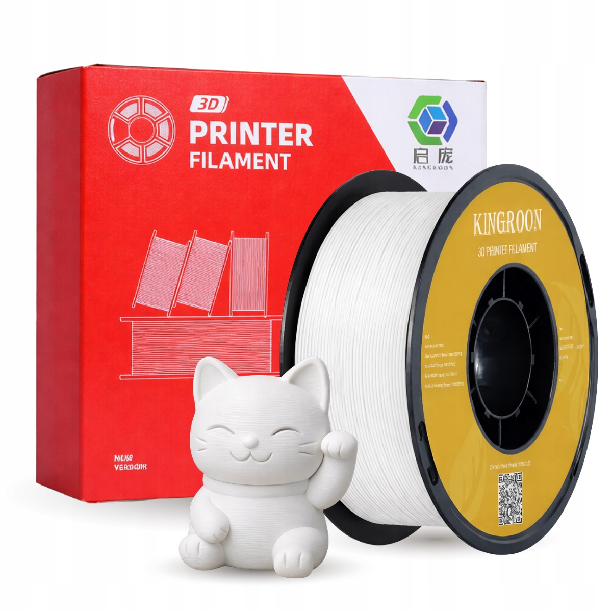 Filament Kingroon PLA Biały Matowy (WHITE MATTE)