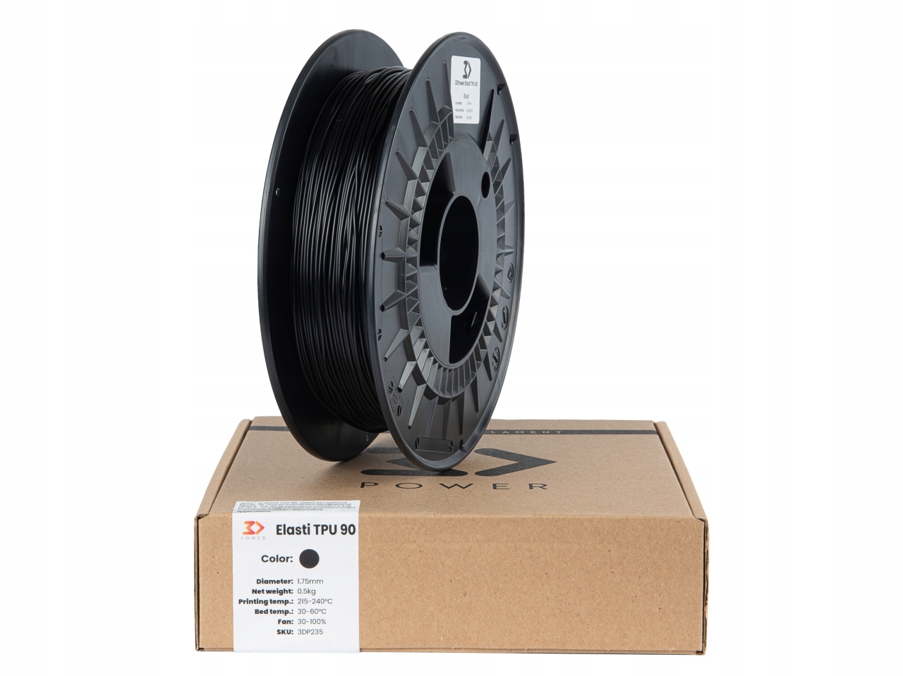 Filament 3DPower TPU Czarny (BLACK)