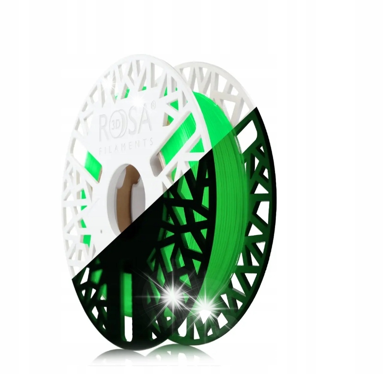 Filament ROSA 3D PLA Zielony Świecący w ciemności (GREEN GLOW)