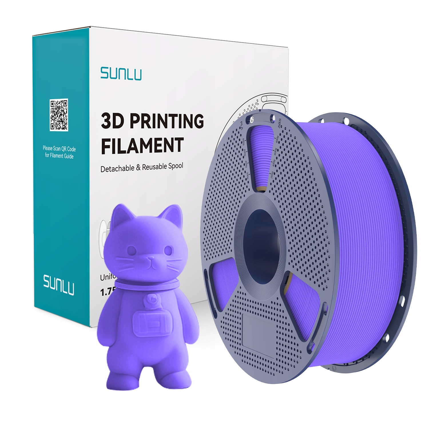 Filament SUNLU PLA Fioletowy Matowy (PURPLE MATTE)