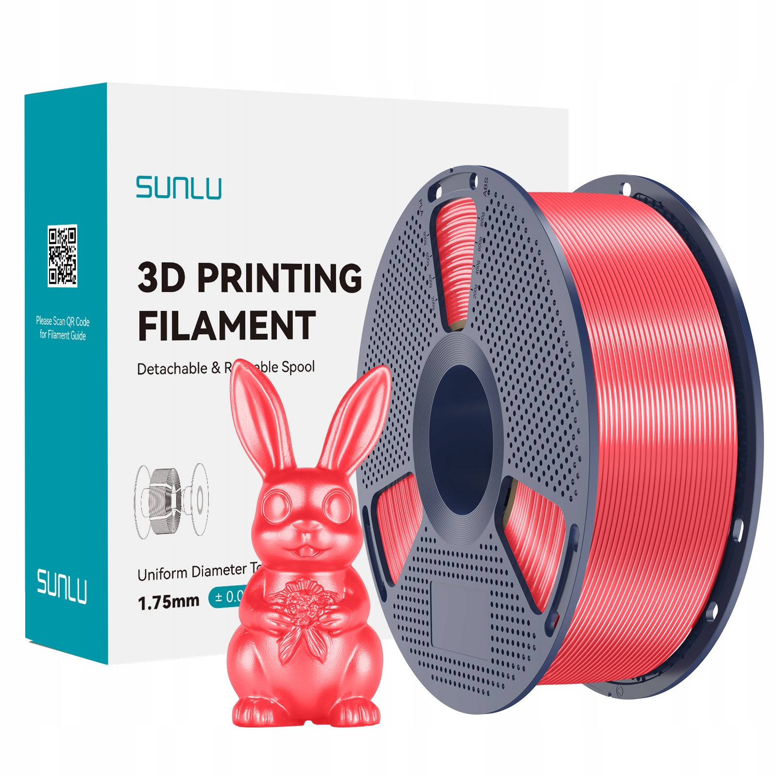 Filament SUNLU PLA Plus Różowy Jedwabny (PINK SILK)