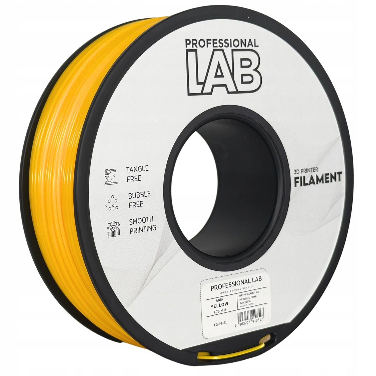 Filament null ABS Plus Żółty (YELLOW)