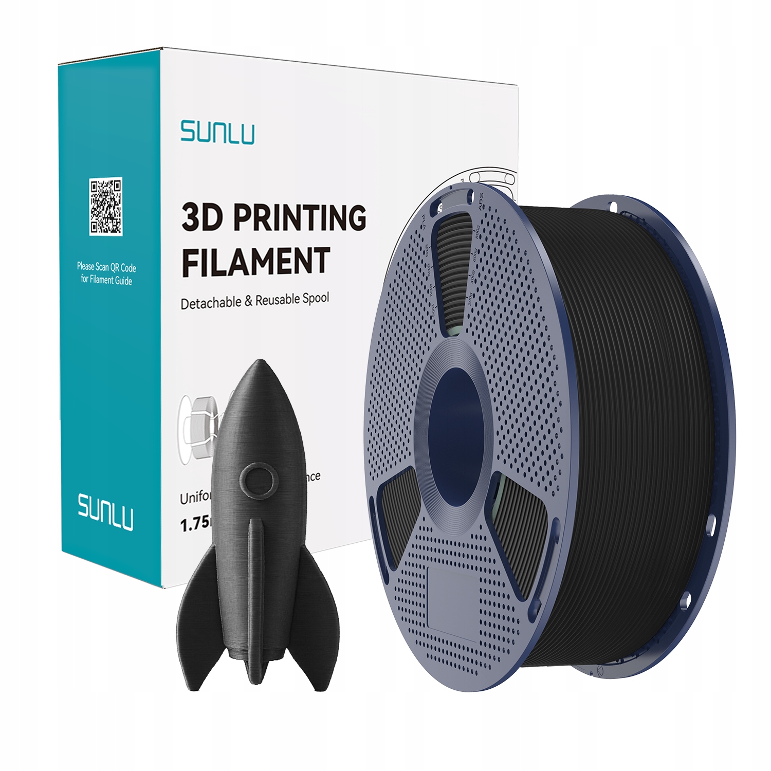 Filament SUNLU PLA High-Speed Czarny (BLACK)