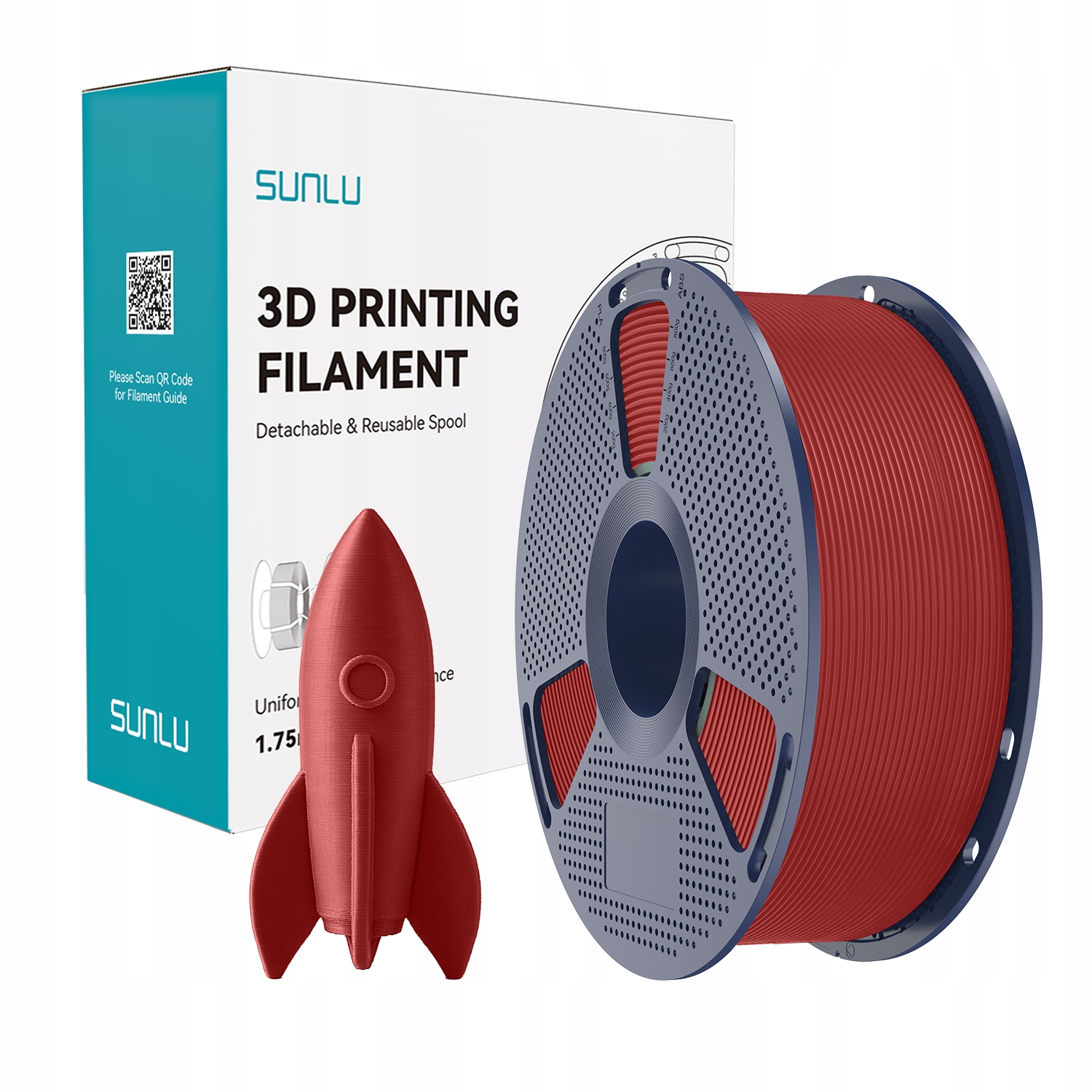 Filament SUNLU PLA High-Speed Czerwony (RED)