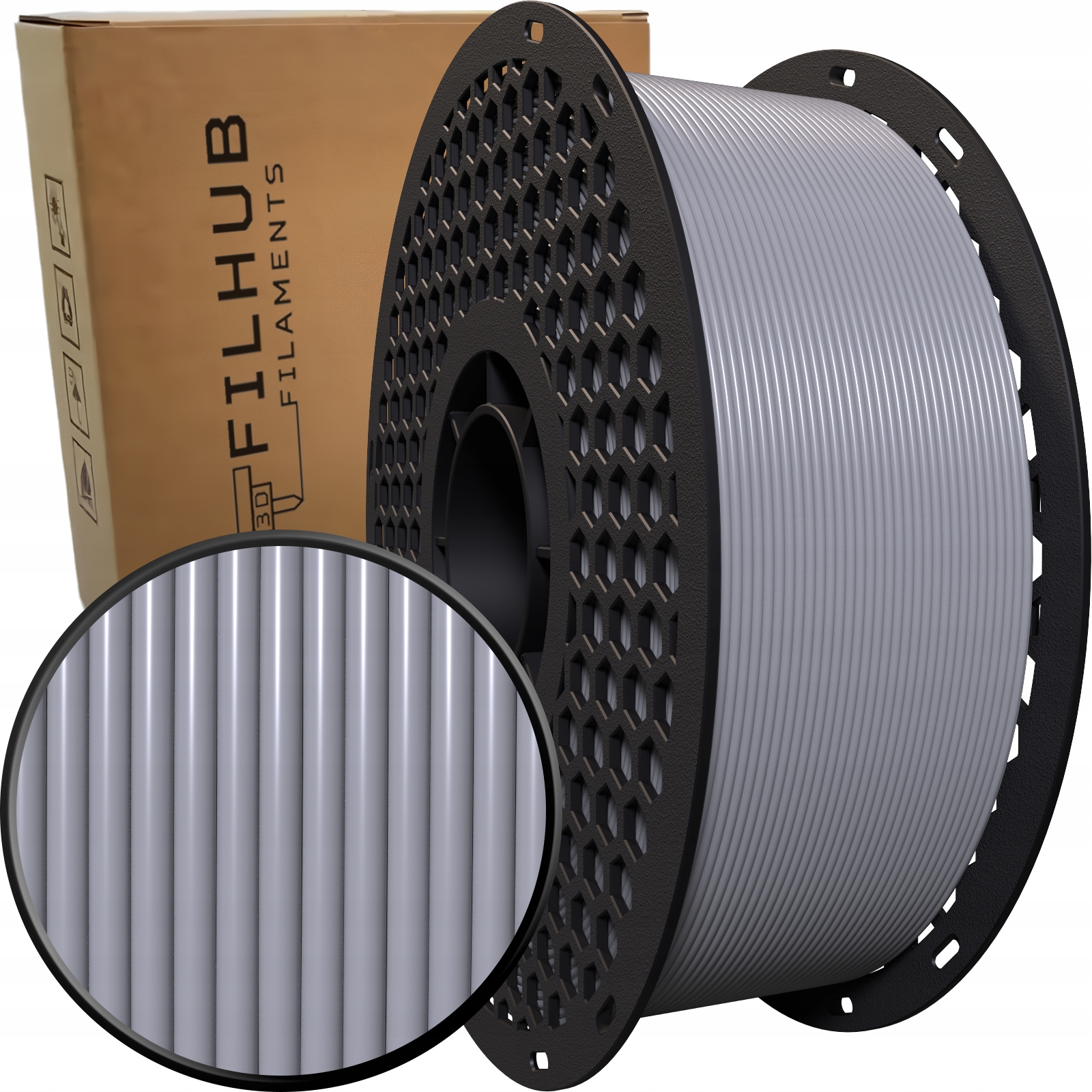 Filament FilHub PETG High-Speed Szary (GRAY)