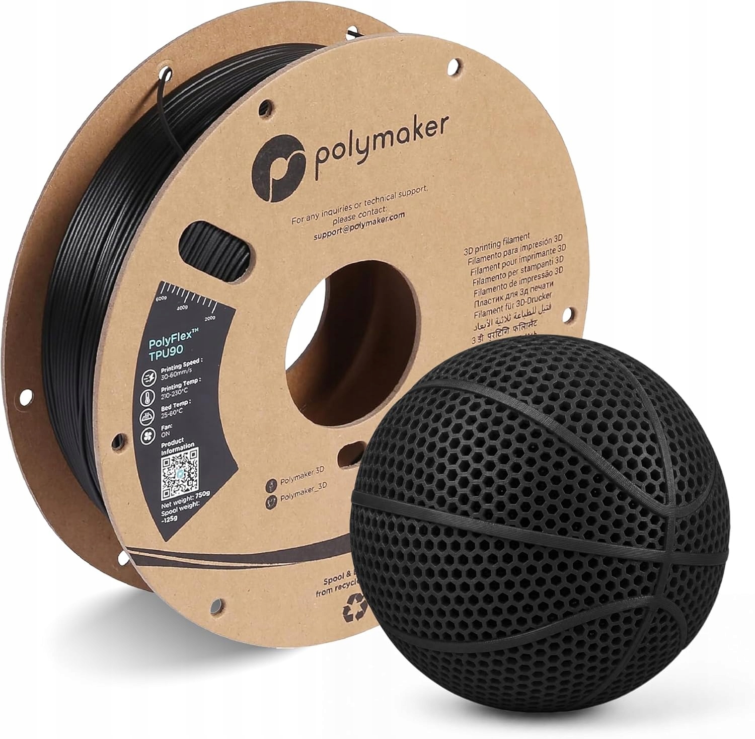Filament Polymaker TPU Czarny (BLACK)