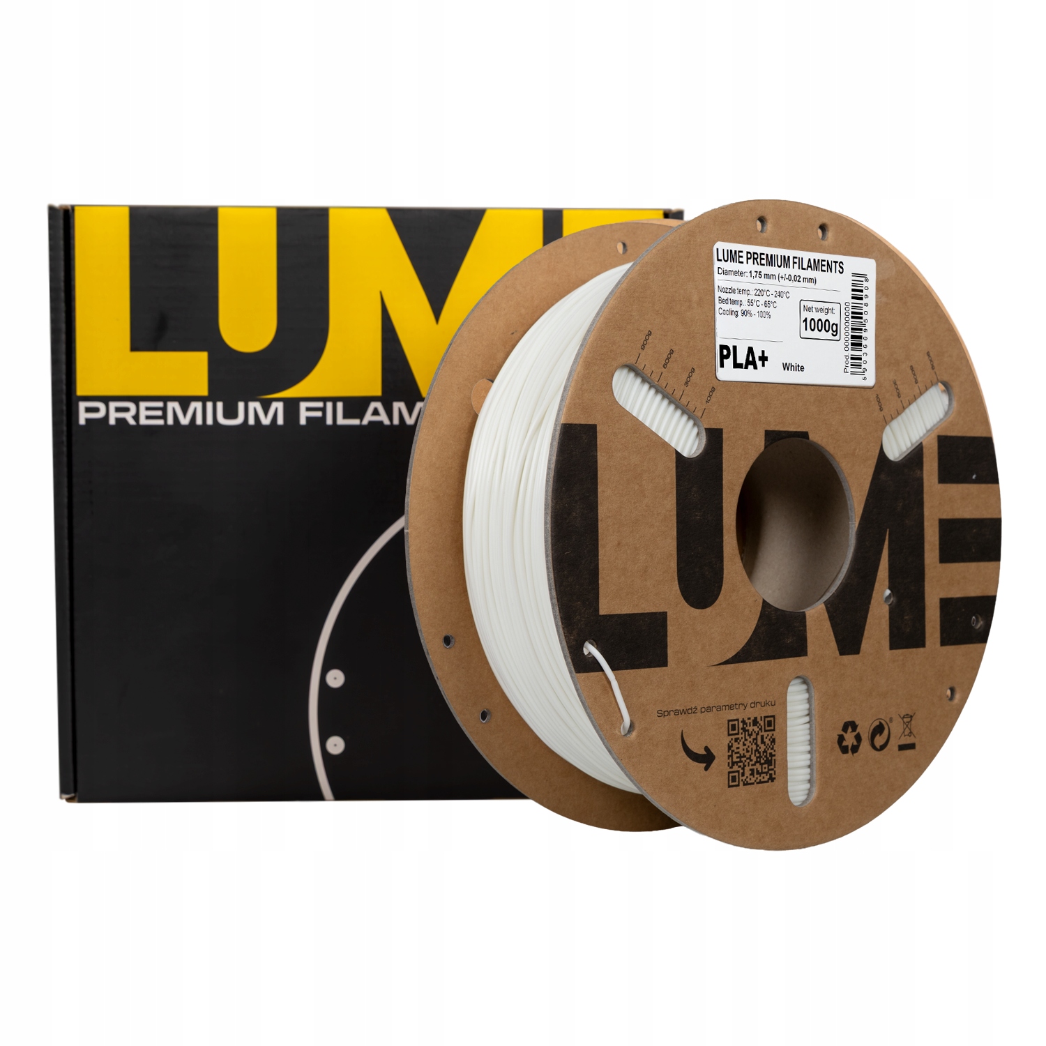 Filament LUME PLA Plus Biały (WHITE)