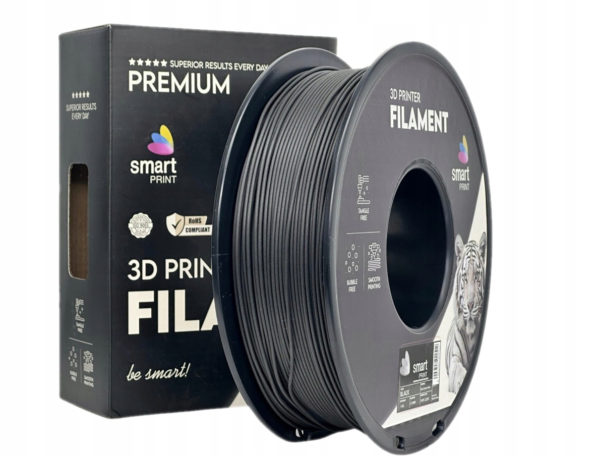 Filament Smart Print PLA Plus Czarny (BLACK)