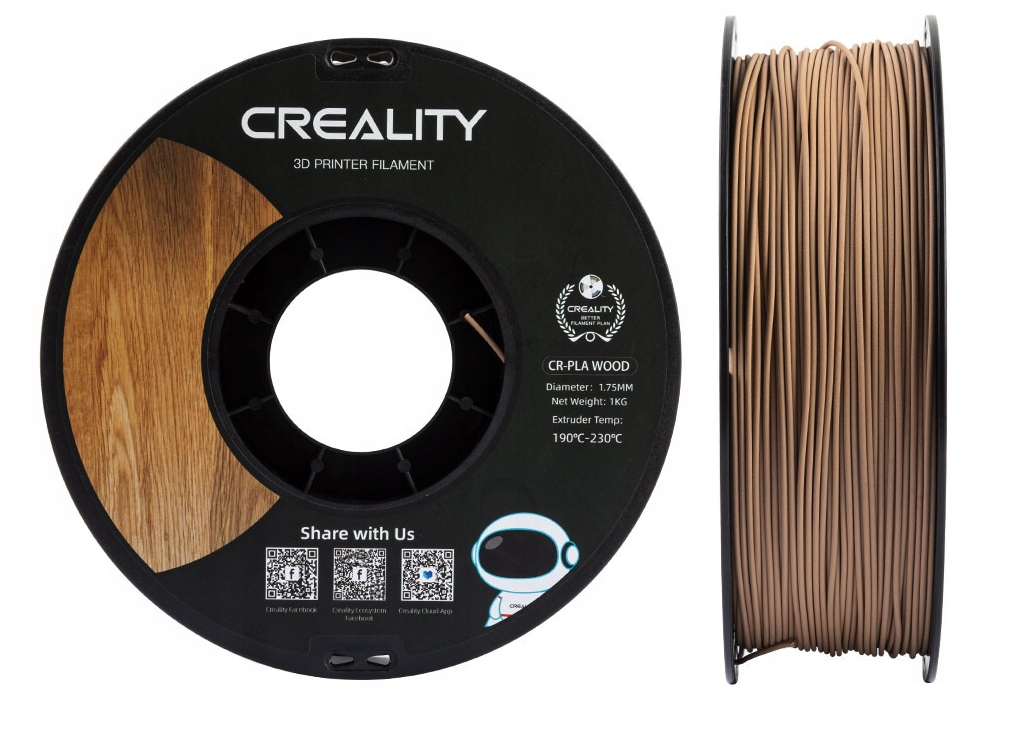 Filament Creality PLA Brązowy Drewniany (BROWN WOOD)