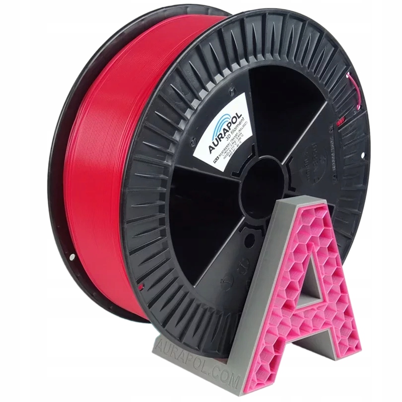 Filament Aurapol PLA Czerwony Przezroczysty (RED TRANSPARENT)