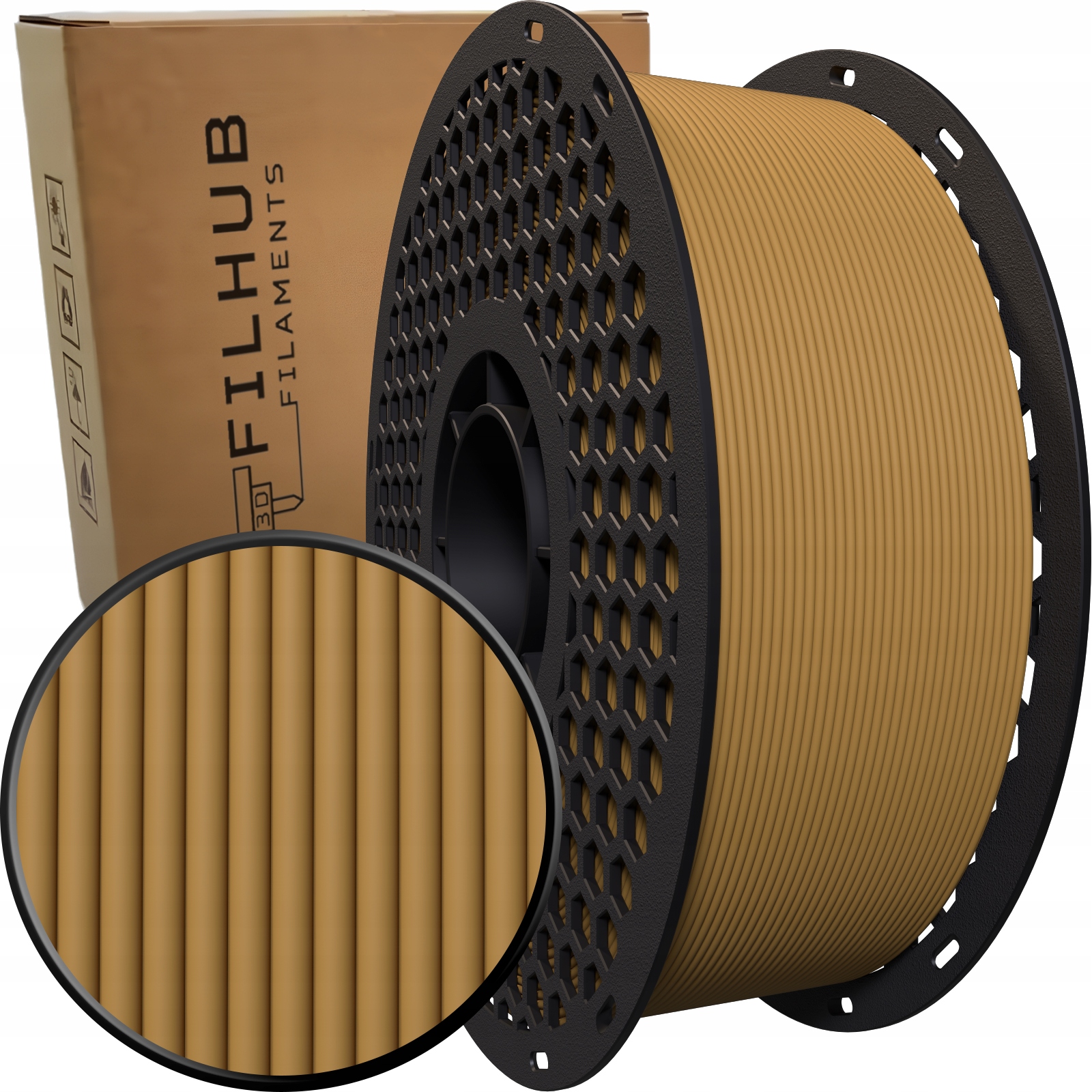 Filament FilHub PLA Brązowy Matowy (BROWN MATTE)