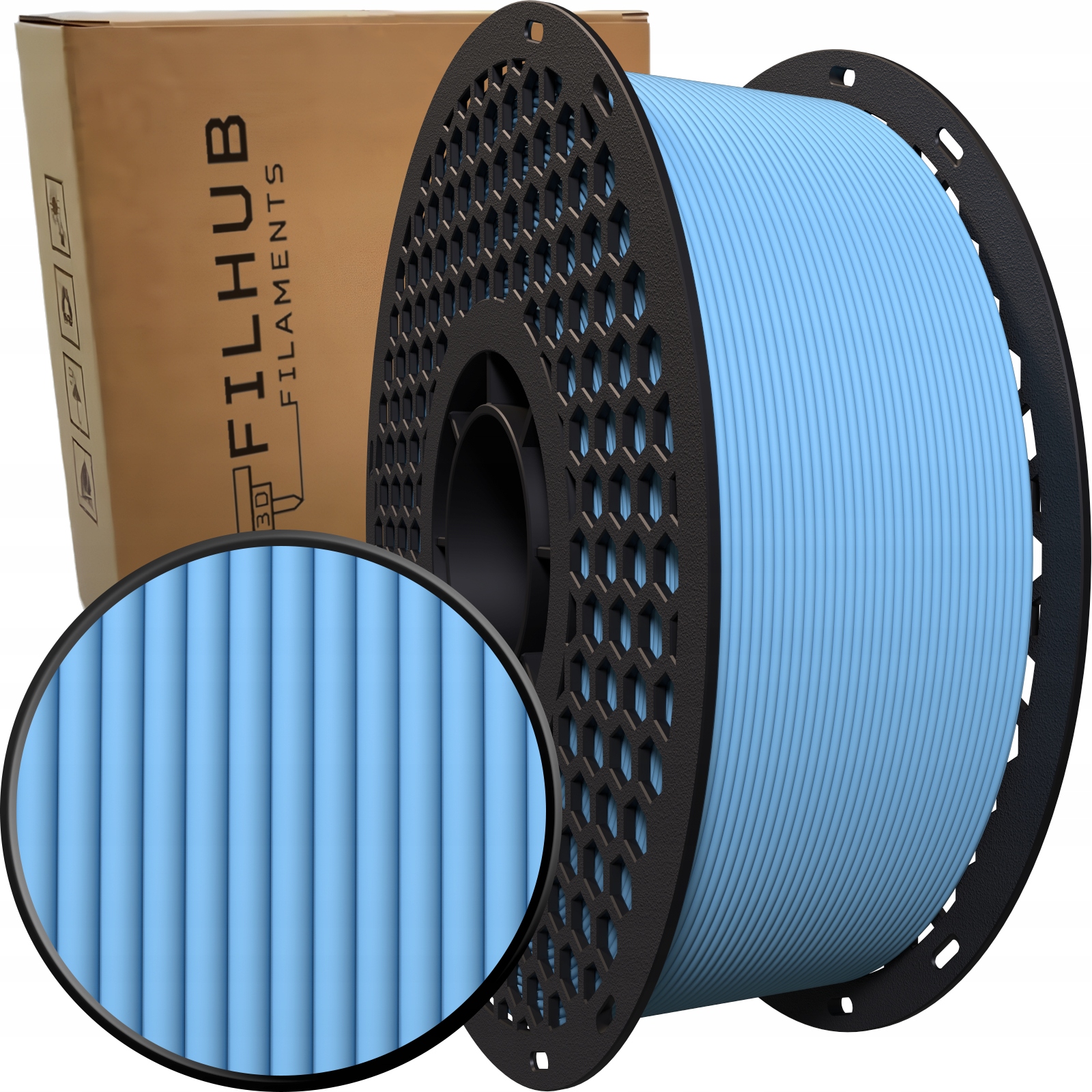 Filament FilHub PLA Niebieski Matowy (BLUE MATTE)
