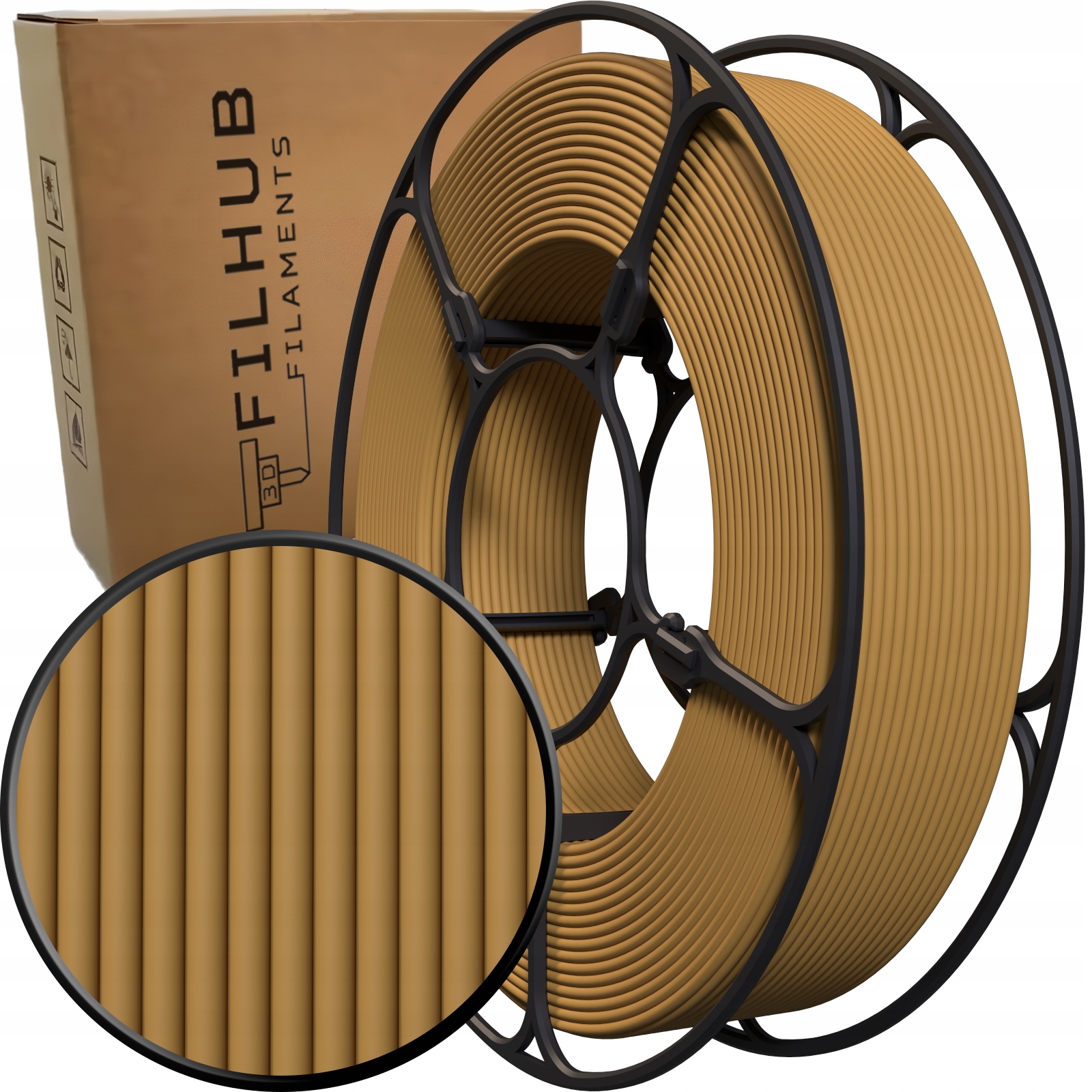 Filament FilHub PLA Brązowy Matowy (BROWN MATTE)