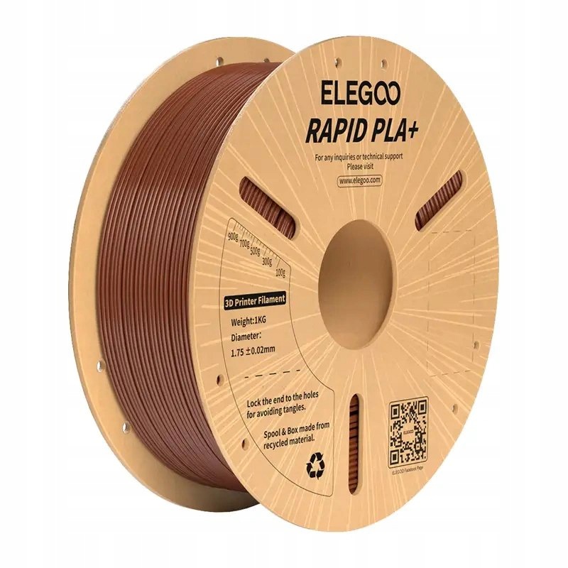 Filament Elegoo PLA Plus Brązowy (BROWN)