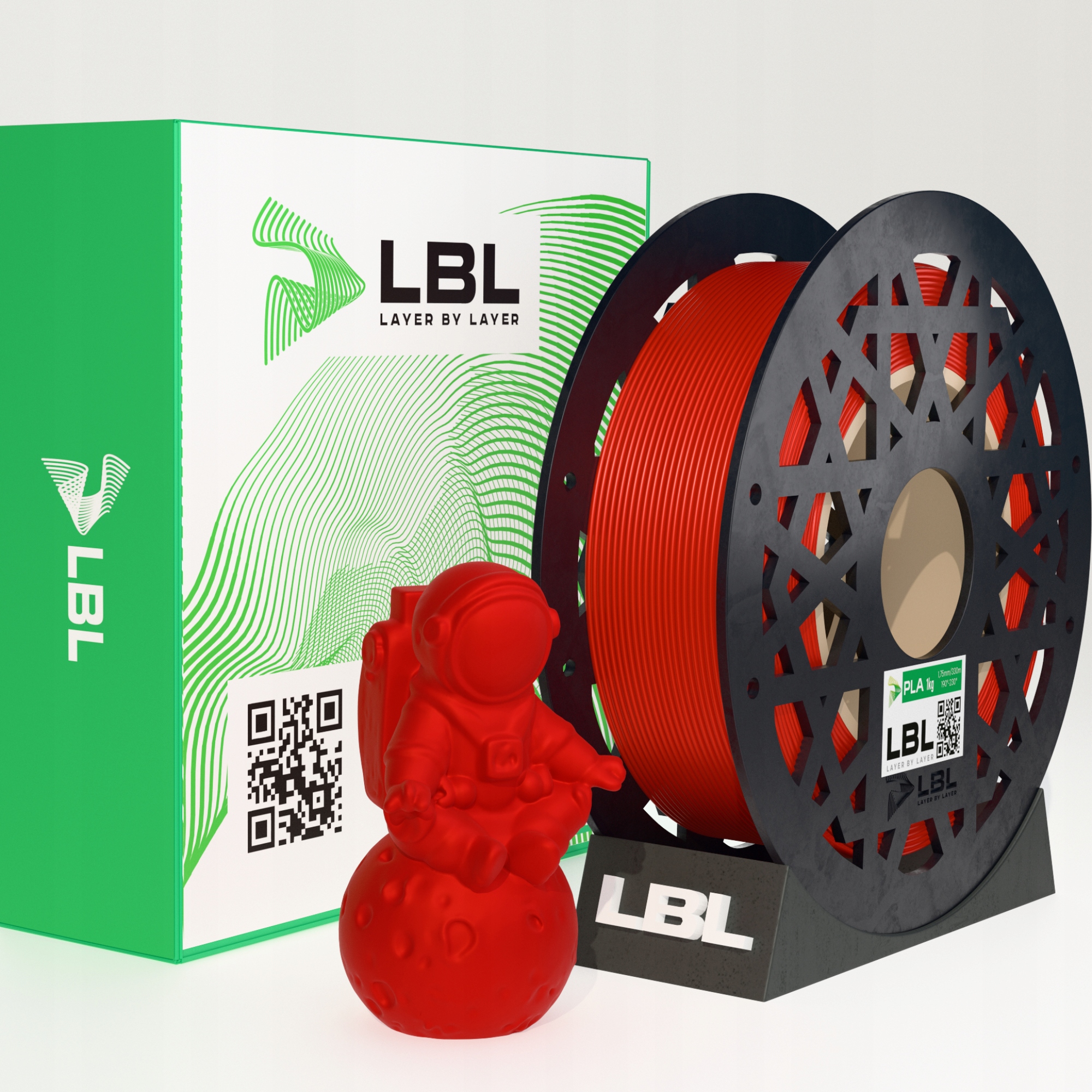 Filament null PLA Czerwony (RED)