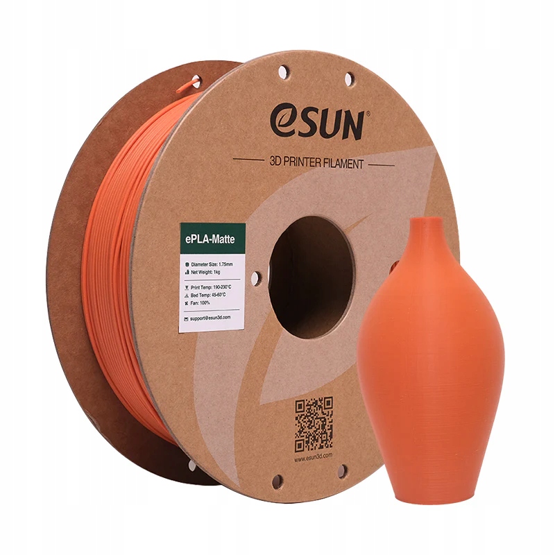 Filament eSUN PLA Pomarańczowy Matowy (ORANGE MATTE)