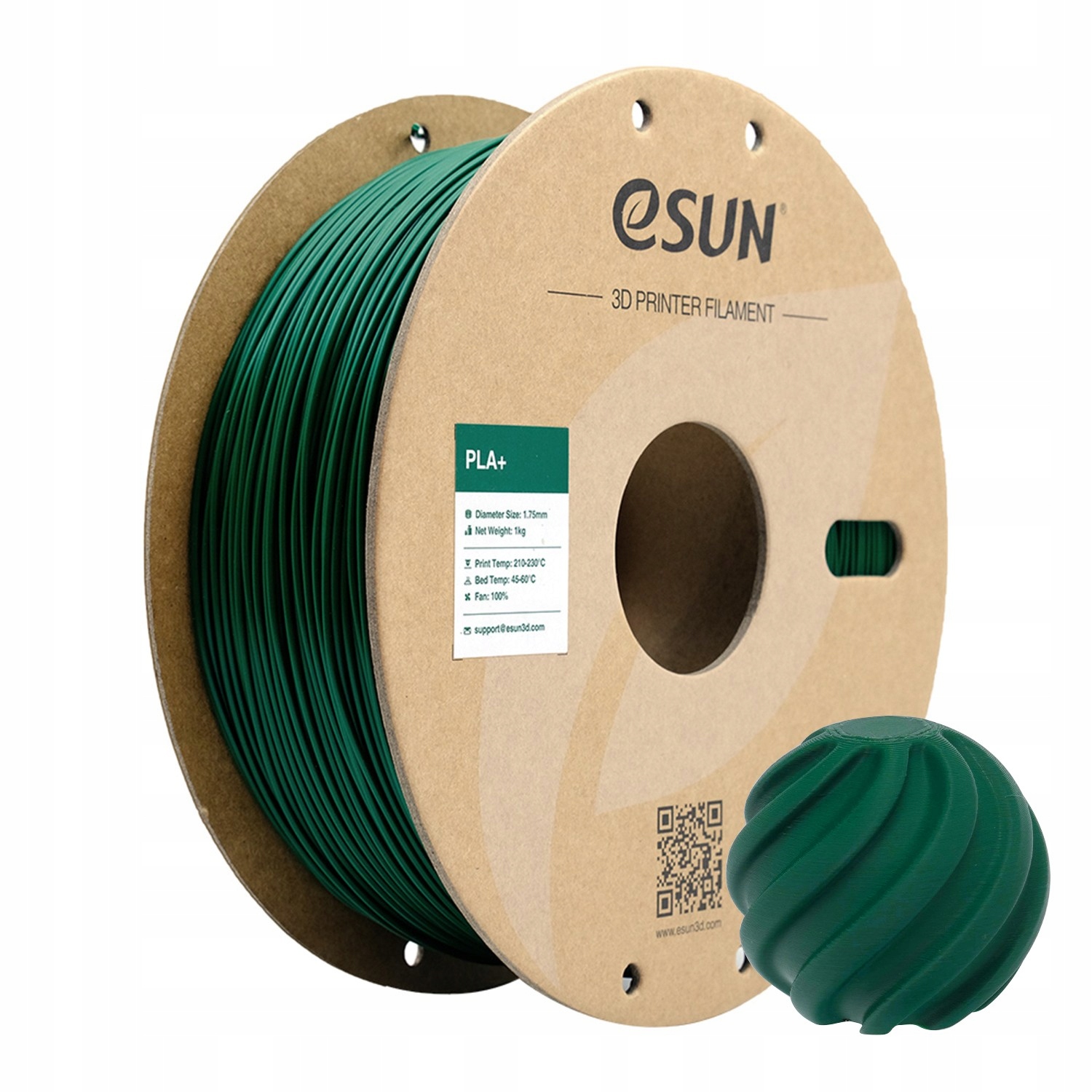 Filament eSUN PLA Plus Zielony (GREEN)